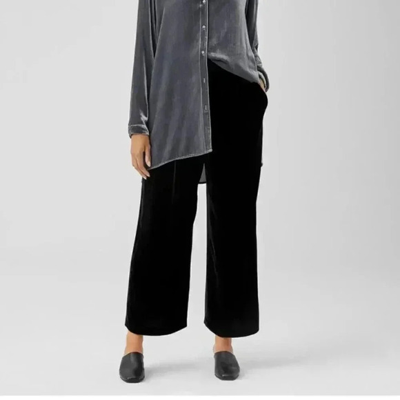 NWT Eileen Fisher Velvet Wide Leg Pants size Large - Picture 11 of 11